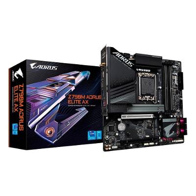 Placa-Mãe Gigabyte Z790M Aorus Elite AX, Intel, ATX, DDR5, Wi-Fi, Bluetooth, Preto - Z790M AORUS ELITE AX
