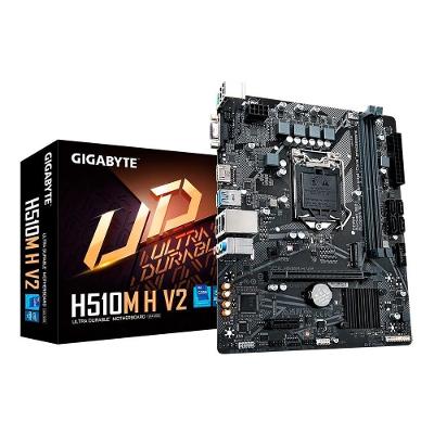 Placa-Mãe Gigabyte H510M H V2, Intel LGA 1200, 10ª E 11ª Geração, mATX, DDR4, Preto - H510M H V2