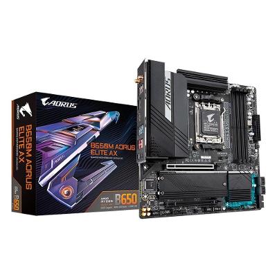 Placa-Mãe Gigabyte B650M Aorus Elite AX, AMD,  Micro ATX, DDR5, Wi-Fi, Bluetooth - B650M Aorus ELITE AX