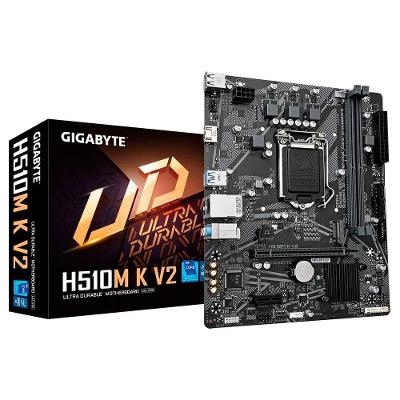 Placa Mãe Gigabyte H510m K V2, Intel LGA 1200, Micro ATX, DDR4, HDMI, M.2 - 9MH51MKV2-00-G10
