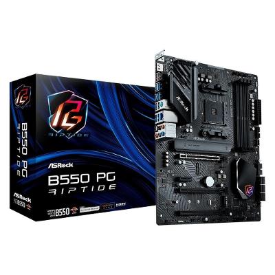Placa-Mãe ASRock Phantom Gaming B550 PG Riptide, AMD B550 , ATX, DDR4, Preto - 90-MXBGH