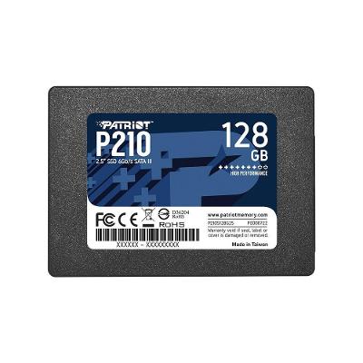 SSD Patriot P210, 128GB, 2.5", SATA 3, Leitura 450MB/s, Gravação 430MB/s, Preto - P210S128G25