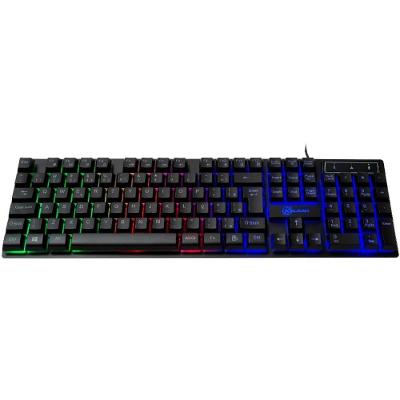 Teclado Membrana Gamer Kalkan Hati, Rainbow, USB, ABNT2, Preto - KLK00012