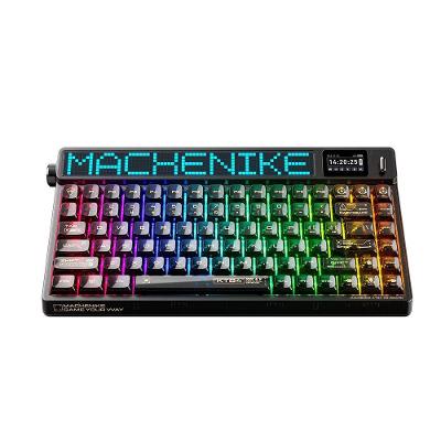 Teclado Mecânico Sem Fio Gamer Machenike KT84 Pro, Gasket, RGB, Switch Gateron Yellow, Preto - JJ02G2012