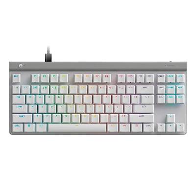 Teclado Mecânico Gamer Logitech G515 com Design TKL, RGB LIGHTSYNC e Switch GL Brown Tactile, USB-C Removível, Branco - 920-012869