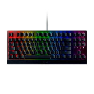 Teclado Gamer Razer Blackwidow V3 Full, Chroma RGB, Switch Yellow, Preto - RZ03-03540200-R3U1