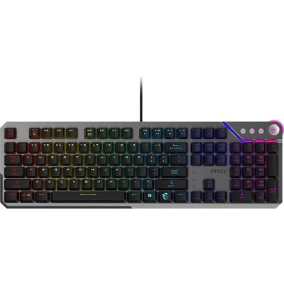 Teclado Mecânico Gamer MSI Strike 600, RGB, Switch Silencioso, USB 2.0, US, Preto - STRIKE600
