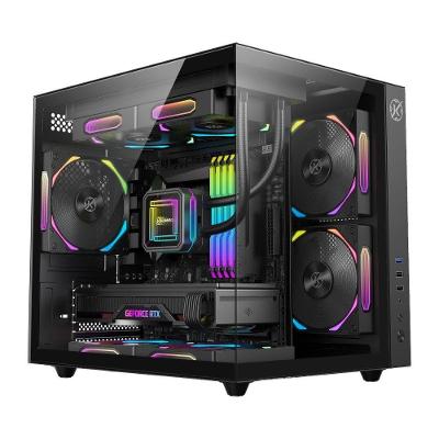 Gabinete Kalkan Midgard, Mid Tower, Lateral em Vidro, Micro-ATX, Preto - KLK00039