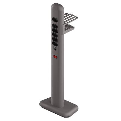 Extensão Elétrica Octoo Totem Easyplug, 6 Tomadas, 2 USB, Suporte para Smartphone, Bivolt