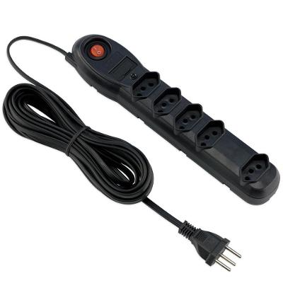 Extensão Force Line, Protetor, Adaptador 5 Tomadas 3M Bivolt Preto - 7202