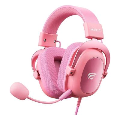 Headset Gamer Havit H2002D, Drivers 53mm, P3, XBOX ONE e PS4, Rosa - HV-H2002P