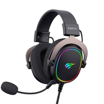 Headset Gamer Havit H2002R, RGB, USB 7.1, 20khz, Preto - HV-H2002R