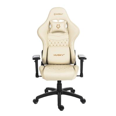 Cadeira Gamer Husky Tempest 4D, Até 145kg, Braços 4D, Almofadas, Reclinável 150º, PU, Descanso para Pés, Branca - HCG700BR4D