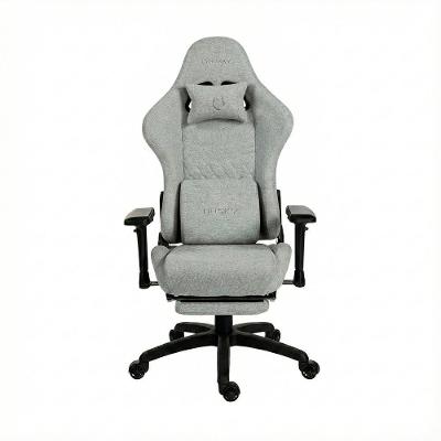 Cadeira Gamer Husky Tempest 4D, Até 145kg, Braços 4D, Almofadas, Reclinável 150º, Tecido, Descanso para Pés, Cinza Tecido - HCG700CZT4D