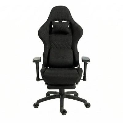 Cadeira Gamer Husky Tempest 4D, Até 145kg, Braços 4D, Almofadas, Reclinável 150º, Tecido, Descanso para Pés, Preta Tecido - HCG700PTT4D