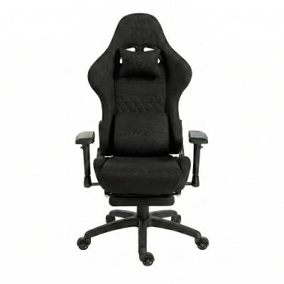 Cadeira Gamer Husky Tempest 4D, Até 145kg, Braços 4D, Almofadas, Reclinável 150º, Tecido, Descanso para Pés, Preta Tecido - HCG700PTT4D