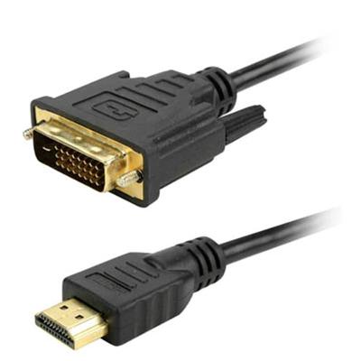 Cabo DVI 24+1 para HDMI Macho 5+, 2 Metros, Preto - 018-8702