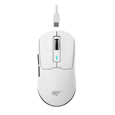 Mouse Gamer Sem Fio Havit MS969SE White, 8000 DPI, 6 Botões, Wireless, Bluetooth e USB-C, Branco