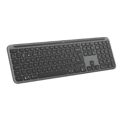 Teclado sem fio Logitech Signature Slim K950 Com Conexão Bluetooth ou Receptor USB Logi Bolt Incluso e Layout US INTL, Grafite - 920-012433