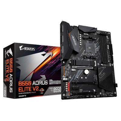 Placa-Mãe Aorus B550 Elite V2, AMD B550, Rev. 1.0, ATX, DDR4, Preto - B550 AORUS ELITE V2