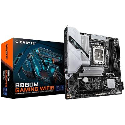 Placa Mãe Gigabyte B860M GAMING WIFI6, Intel, Micro ATX, DDR5, RGB, Wi-Fi 6, Bluetooth, Preto - B86MGMW-00