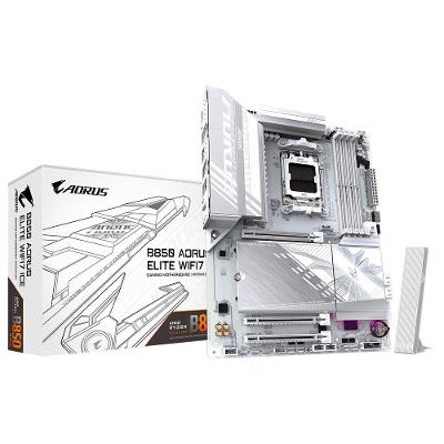Placa Mãe Gigabyte B850 AORUS ELITE WIFI7 ICE, AMD AM5, ATX, DDR5, RGB Wi-Fi 7 Bluetooth B85EL7E-00