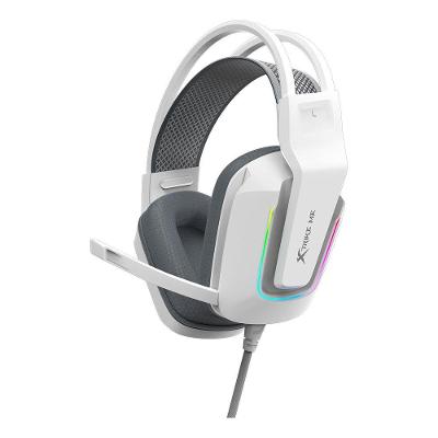 Headset Gamer Xtrike GH-712, Drivers 50mm, 7.1 Surround, Conexão USB e P2, Branco - GH-712WH