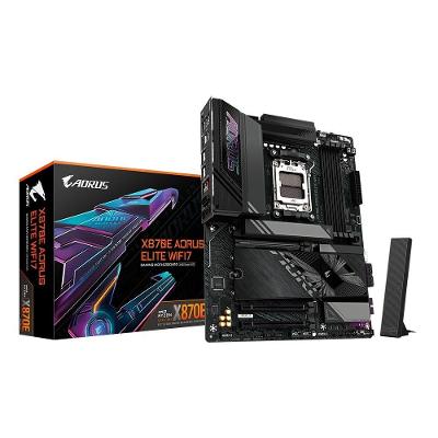 Placa-Mãe Gigabyte X870E AORUS ELITE WIFI7, AMD AM5, ATX, DDR5, LED RGB, Bluetooth, Wi-Fi 7, Preto - X870E A ELITE WIFI7