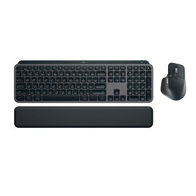Kit Teclado e Mouse Sem Fio MX Keys S, Bluetooth ou Receptor Logi Bolt, com Apoio para as Mãos, Grafite - 920-011605
