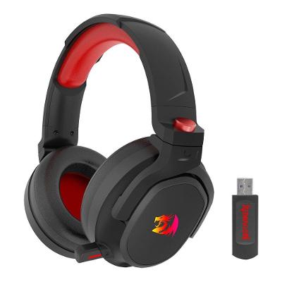 Headset Gamer Sem Fio Redragon Nomen Pro, Conexão Tri-Mode, 7.1 Surround, Drivers 53mm, Microfone Removível, Preto - H838-PRO