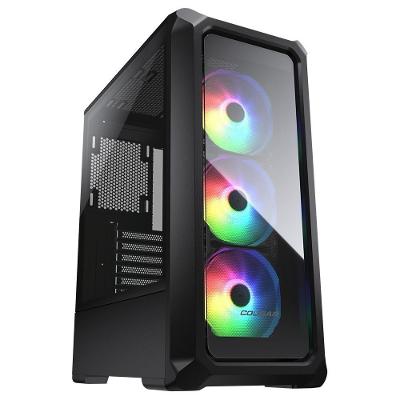 Gabinete Gamer Cougar Archon 2 RGB, Mid Tower, ATX, Lateral e Frontal em Vidro Temperado, 3x Cooler Fan RGB, Preto - 385CC50.0003