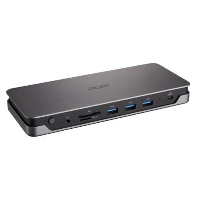 HUB DockStation Acer ADK233 USB-C para 2x HDMI 2.0, DisplayPort 1.4, 3x USB 3.1, USB-C 3.1, Ethernet, Áudio, Cartão SD, Preto - GP.DCK11.00Q