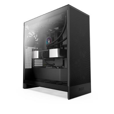 Gabinete Gamer NZXT H7 Flow, Mid-Tower, E-ATX, Lateral em Vidro Temperado, Com 3 Ventoinhas, Preto - CM-H72FB-01