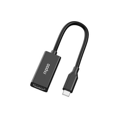 HUB USB-C para HDMI 4K Rapoo Ultracompacto, Plug & Play, Preto - XD10