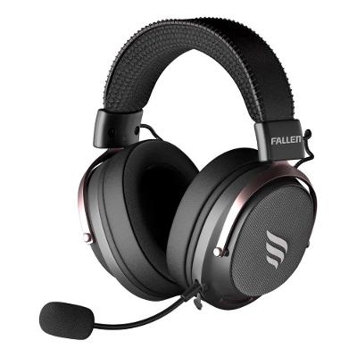 Headset Gamer Sem Fio Fallen Morcego Pro Wireless, 7.1 Virtual, Surround, Bluetooth 5.2, Microfone Destacável, Preto - HE00062