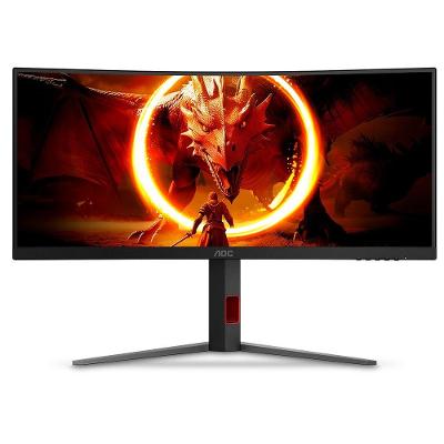 Monitor Gamer Curvo AOC Agon 34", Ultrawide, WQHD, 180Hz, 0.5ms, Fast VA, Adaptive-Sync, Altura Ajustável, Preto - U34G4C