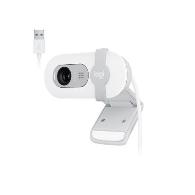 Webcam Logitech Brio 100 Full HD 30 FPS, Microfone, USB-A, Correção Automática, Branco - 960-001615