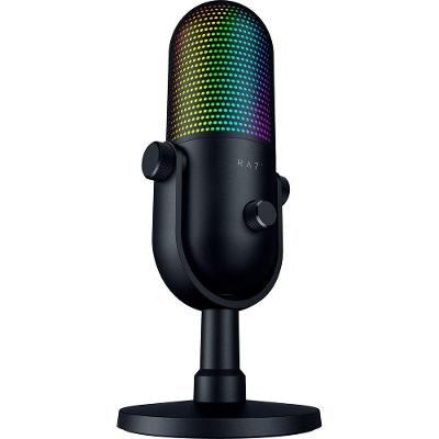Microfone Razer Seiren V3 Chroma, RGB, Conexão USB, Preto - RZ19-05060100-R3U1