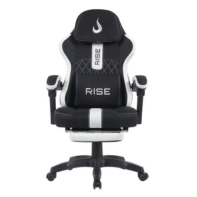 Cadeira Gamer Rise Mode Z11, Ângulo Ajustável, Tecido, Preto e Branco - RM-CG-Z11-BW