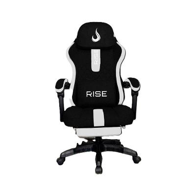 Cadeira Gamer Rise Mode Z11, Ângulo Ajustável, Tecido, Preto e Branco - RM-CG-Z11-BW