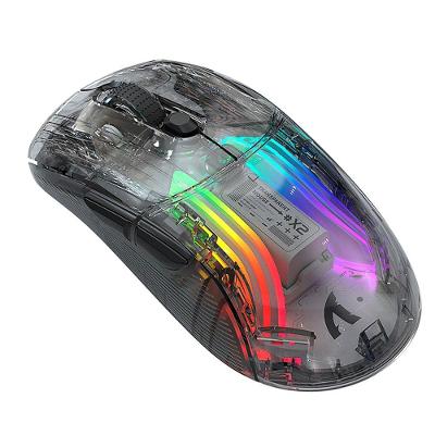 Mouse Gamer sem Fio Attack Shark X2 Black Transparent