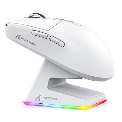 Mouse Gamer sem Fio Attack Shark X6 White