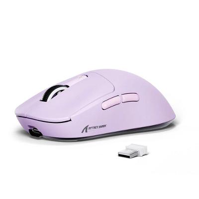Mouse Gamer sem Fio Attack Shark X3 Tri-Mode, 26.000 DPI, Sensor Óptico PAW3395, 6 Botões Programáveis - Laranja