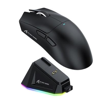 Mouse Gamer sem Fio Attack Shark X11 com Dock Black