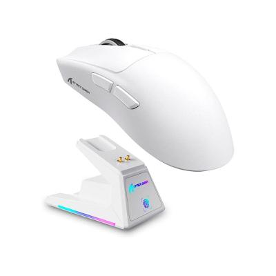 Mouse Gamer Sem Fio Attack Shark X1, Sensor PAW3395PRO, 40000 DPI, 53g, Base de Carregamento RGB, Branco