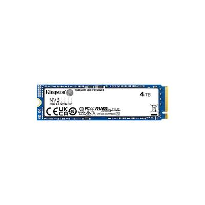 SSD Kingston NV3, 4TB, M.2 2280, PCIe 4.0 x4, NVMe, Leitura 6000 MB/s Gravação 5000 MB/s SNV3S/4000G