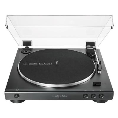 Toca Discos Audio-Technica, Acionamento por Correia, Plug Tipo C, Bivolt, Preto - AT-LP60X-BK