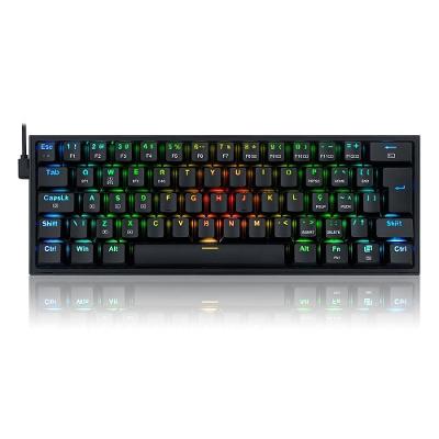 Teclado Mecânico Gamer Redragon Fizz Pro RGB, Switch Brown, Layout 60%, ABNT2, Preto - K616-RGB-B (PT-BROWN)