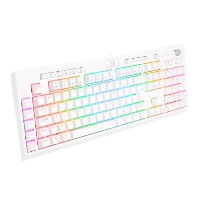 Teclado Óptico Gamer Redragon Brahma Pro, RGB, Switch Brown, ABNT2, Branco - K586W-RGB-PRO (PT-BROWN)