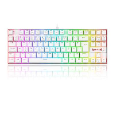 Teclado Mecânico Gamer Redragon Kumara, Anti-Ghosting, RGB, Switch Outemu Red, ABNT2, Branco - K552W-RGB (PT-RED)